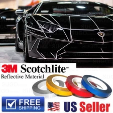 3M Silver Reflective Body Stripe Trim DIY Sticker Tape Sticker Decal 1CMx150FT