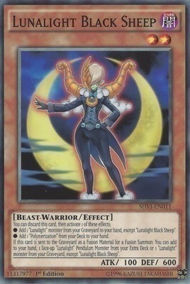 LOT of 7) Yugioh SHVI-EN011 Lunalight Black Sheep Card MINT