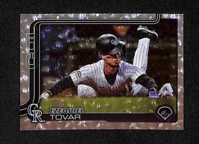 2025 Topps #343 Ezequiel Tovar Silver Cracked Ice SuperBox Exclusive