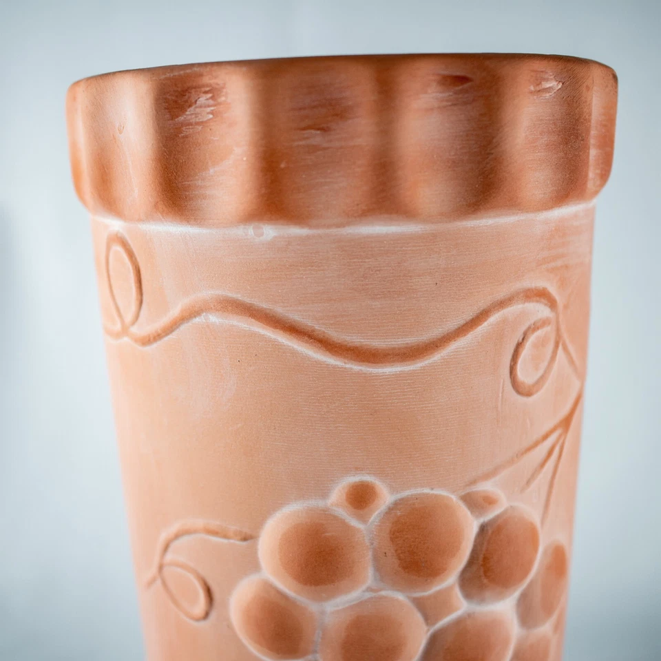 手工粘土复古葡萄红色大号圆形餐具架尺寸 10"L x 4.5W" — 第 4/4 张图片