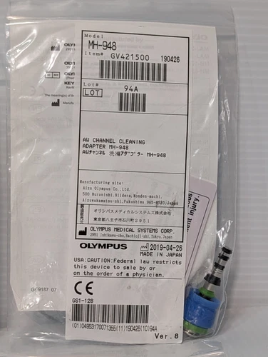Olympus MH-948 Endoscope AW Air/Water Channel Cleaning Adapter NIB OEM