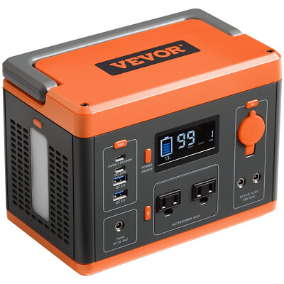 VEVOR Portable Power Station Solar Generator 296Wh 300W Backup Lithium  Battery | eBay