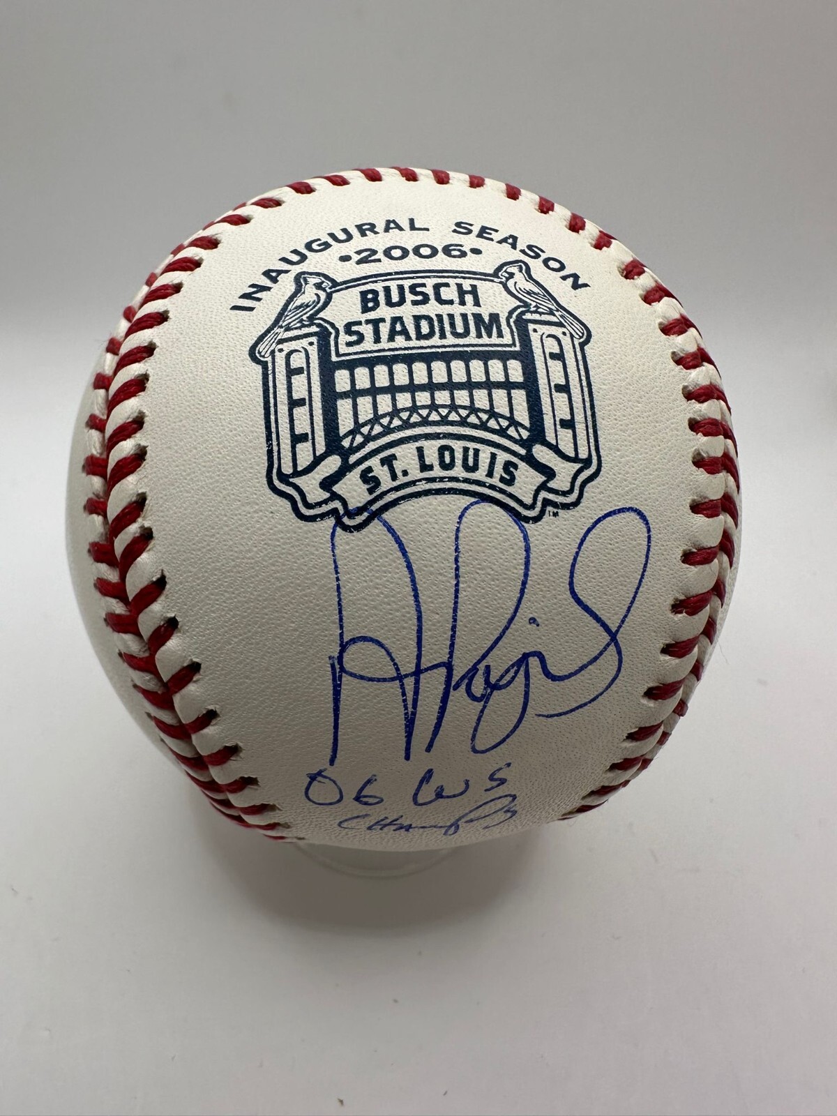 Albert Pujols Autographed Signed Pristine Inscribed 2006 Inaugural Busch Stadium Beckett COA 