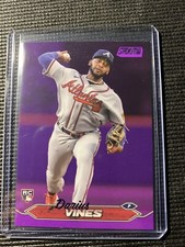 Darius Vines Braves Rookie Purple Foil #95 22/75 2024 Topps Stadium Club