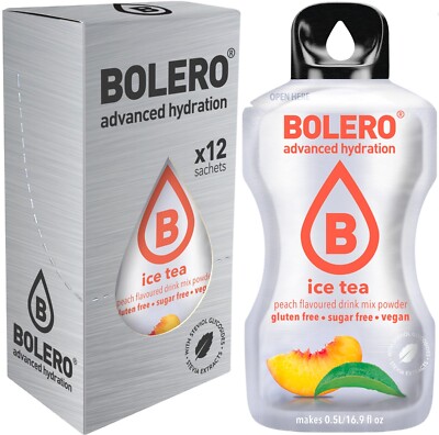 (165,28 /kg) 12 Sticks Bolero Ice Tea Pfirsich Peach Getränkepulver zuckerfrei