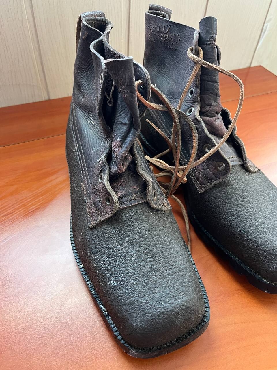 Vintage Swedish Army Military Tretorn Leather boots 28cm 42size eBay
