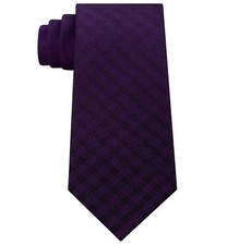  126 Kenneth Cole Men Blue Black Dress Slim Silk Neck Tie Skinny Necktie 57 X 3