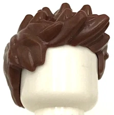 Lego New Reddish Brown Minifigure Hair Spiked Wig Piece