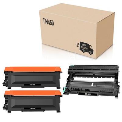 2PK TN450 Toner + 1PK DR420 Drum For Brother HL-2280DW 2270DW HL-2240 MFC-7360N