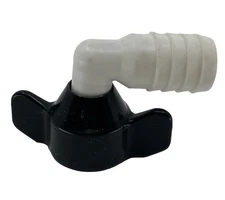 Shurflo Swivel Hex Wingnut Elbow Fitting, 1/2" NPT-Female x 3/4" Barb - 234-3946