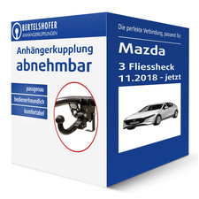 Brink Anhängerkupplung abnehmbar für MAZDA 3 Fliessheck Typ BP AHK