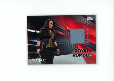 2017 Topps Then Now Forever WWE Nia Jax Royal Rumble Event Mat Relic 229/299