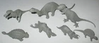 Marx 1960s Prehistoric Play Set Revised Mold Group Dinosaurs