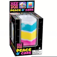 Needoh Peace O  Cake Multi-Color Sensory Toy for Kids Nee Doh Cake AUTHENTIC