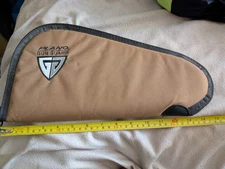 Plano Gun Guard Pistol Handgun Brown Soft Padded Case Full Zip Travel