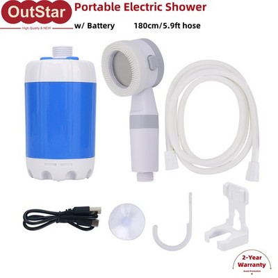 5L/min Portable Shower Electric Shower 5000mAh f/ Camping Construction Sites