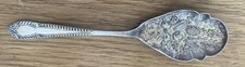 Versilberter Vintage-L&ouml;ffel! Gepr&auml;gte Fr&uuml;chte.Punze:Potter S KP A1!ANTIK RARIT&Auml;T