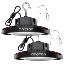 CINOTON 160W UFO LED High Bay Light Aluminum LED Shop Lights with 24000LM 500...