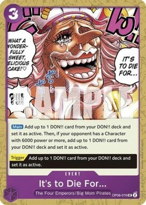 Light Play, English One Piece It's to Die For - OP08-076 - U Two Legends (OP-08)