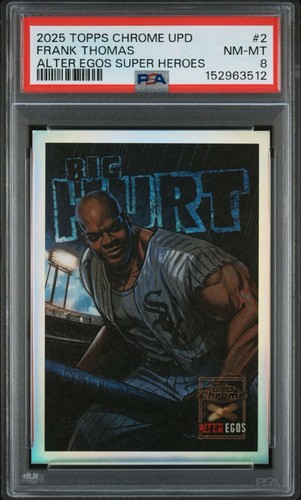 2025 Topps Chrome Update #AE-2 Frank Thomas Alter Egos Super Heros PSA 8 POP 5