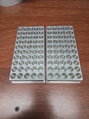 .422 diameter Ammo Reloading Block Solid Aluminum 2 50rd Blocks