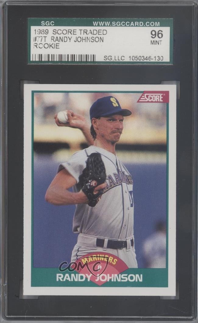 1989 Score Rookie & Traded Box Set Randy Johnson #77T SGC 9 MINT HOF 2u8
