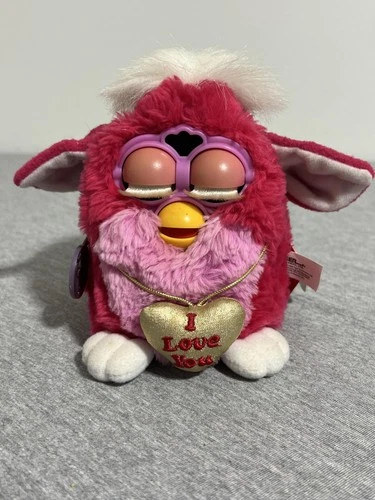 Vintage 1998 Furby Valentine's Day Special Limited Edition Plush Toy Pink Tags