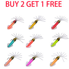 3D Octopus Swimbait Soft Fishing Lure GLOW with Skirt Tail Realistic Squid Bait