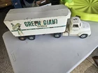 Vintage TONKA Green Giant Toy Refer Semi Truck Wood Trailer Bed Pressed Metal