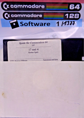 COMMODORE 64/128 -- 17 + 4 KARTENSPIEL (EDV-SERVICE ELLINGER - DISK)