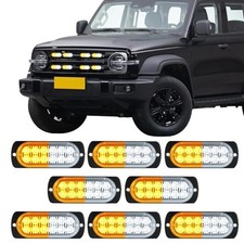 8 Pcs 12-led Emergency Strobe Lightscar Decorations Waterproof 12led8pcs 8 Pcs 12-led Emergency Strobe Lightscar Decorations Waterproof 12led8pcs