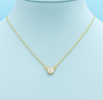 14 K Diamant Meterware Halskette