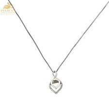 18" Sterling Silver 925  Diamond Necklace .095CTW R  PSH039225 