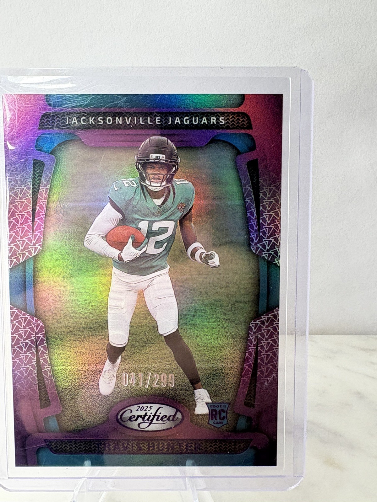 2025 Panini Certified #107 Travis Hunter Mirror Purple /299 Rookie