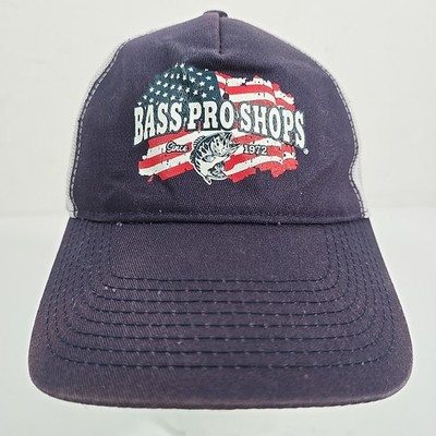BASS PRO SHOPS Trucker Cap Mesh Back Baseballcap blau amerikanische Flagge USA