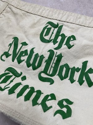 Vintage 1950s New York Times Newsboy Canvas Delivery Bag Newspaper