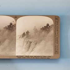 WW1 Military Stereoview C1916 Real Photo Loos France Gas Attack On Allied Trench