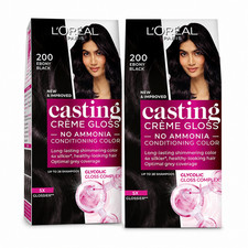 L'Oreal Casting Creme Gloss Ebony Black 200 Hair Color Glycolic Gloss 60g 40ml