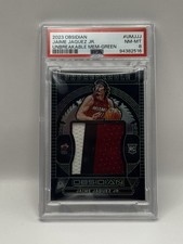 2024 Obsidian Unbreakable Jaime Jaquez JR. Green Etch /25 Rookie Patch - PSA 8