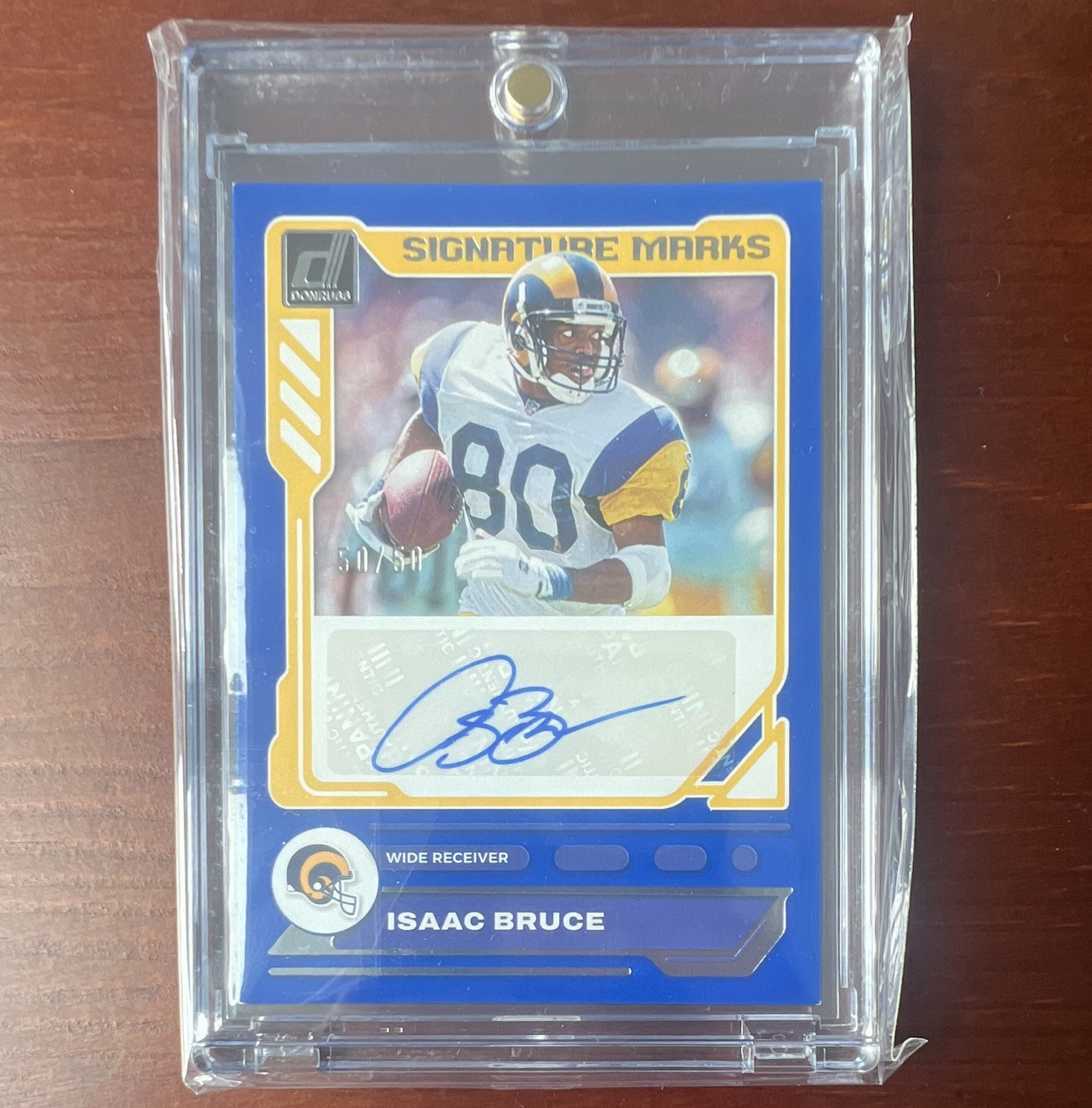 Panini Donruss 2023 Isaac Bruce Los Angeles Rams Signature Marks /50 Auto 1/1