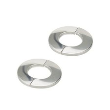Wall Split Flange, Stainless Steel Round Escutcheon Plate for 1.33"/34mm 2P