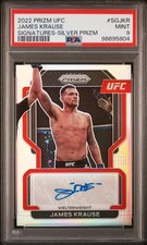 2022 PANINI PRIZM UFC SIGNATURES SILVER PRIZM #SGJKR JAMES KRAUSE PSA 9 AUTO