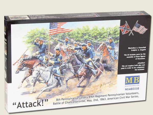 Us Civil War Series: 8Th Pennsylvania Cavalry Unit / 1:35 - Masterbox 3550-image