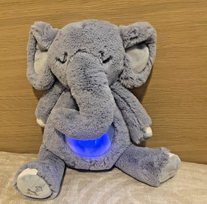 FAO Schwarz Light-Up Nightlight Elephant Plush Color Changing Sound Bedtime Blue