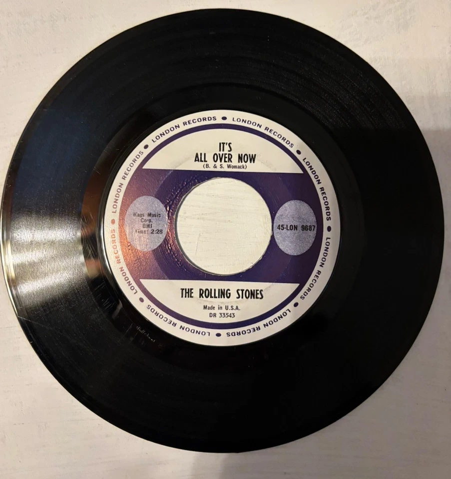 THE ROLLING STONES, IT'S ALL OVER NOW, LONDON#9687, PIC SLEEVE & 45 RPM REC,1964 - Image 3 of 4