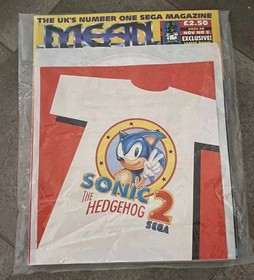 Mean Machines Sega Magazine Issue 2 Including Rare Sonic 2 T-shirt Transfer