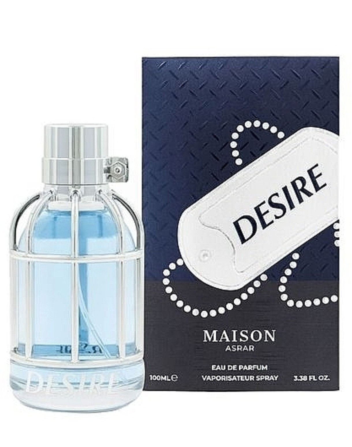 Parfum Desire MAISON ASRAR flacon en verre de luxe noir pour sillage intense