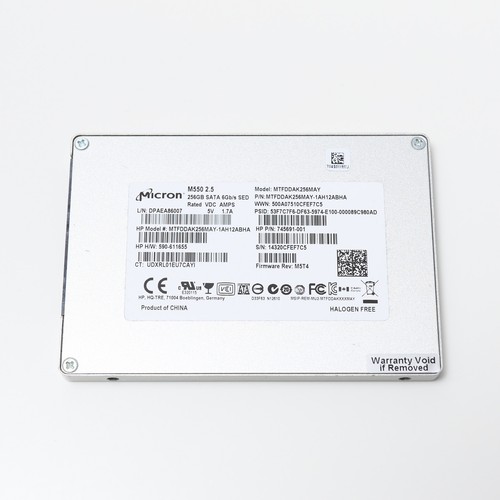Micron M550 SSD MTFDDAK256MAY • HP 745691-001 • SATA 3 • 2.5"