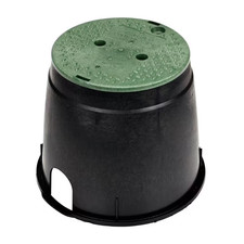 10 In. Round Valve Box And Cover Black Box Green Icv Cover 10 In. Round Valve Box And Cover Black Box Green Icv Cover