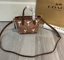 Coach Snoopy Mini Tote Bag  Peanuts Collaboration  Crossbody Handbag